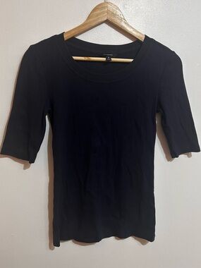 Banana Republic Scoop Neck Elbow Sleeve Tee